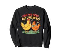 Linda Naturaleza Alimentar Los Pollos Gallinas Niños Maestros Padres Sudadera