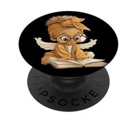 Linda niña ángel Libro Abierto Lectura gráfico niño Arco Redondo PopSockets PopGrip Adhesivo
