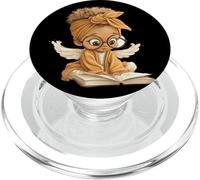 Linda niña ángel Libro Abierto Lectura gráfico niño Arco Redondo PopSockets PopGrip para MagSafe