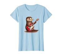 Linda nutria disfruta tocando el disfraz de guitarra Camiseta
