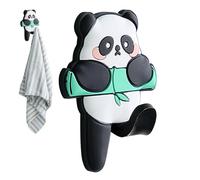 Linda Panda hacia el gancho de pared adhesivo Pandal, pálido en ganchos de pared |- Solución de almacenamiento, organizador individual para el armario de entrada Agrega un toque de fantasía con un