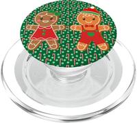 Linda Pareja de Pan de Jengibre diseño de Galletas de Navidad PopSockets PopGrip para MagSafe