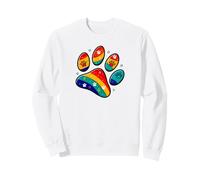 Linda Pata de Perro Colorida - Patas artísticas llenas de Colores Sudadera