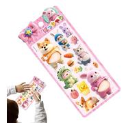 Linda pegatina, mini pegatinas de silicona para el vientre de animales, pequeñas pegatinas elevadas para cuadernos - para vasos de agua, paredes, guitarras, maletas, maletas, cuadernos, gafas, tableta