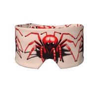 Linda pequeña araña roja ajustable para dormir máscara de ojos y orejeras, diadema unisex para dormir de lado (26.8 x 4.3 pulgadas), cubierta cómoda para viajes en interiores y exteriores, para yoga