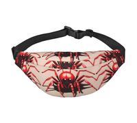Linda pequeña araña roja Riñonera Elegante y práctica para Mujer: práctica riñonera para Actividades al Aire Libre, riñonera para Correr,