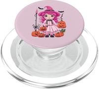 Linda pequeña Bruja Rosa de Halloween PopSockets PopGrip para MagSafe