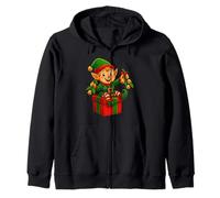 Linda Pijama de Navidad con Campanas de muérdago Festivo de Elfo Sudadera con Capucha