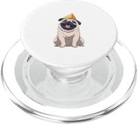 Linda pirámide Adorable Pug PopSockets PopGrip para MagSafe