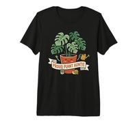 Linda Planta tía Monstera Planta de Interior Dama Amante de la jardinería Camiseta Premium