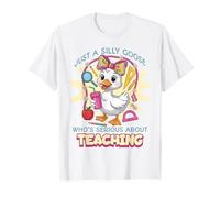Linda profesora de regreso a clases, el primer día de Silly Goose Camiseta