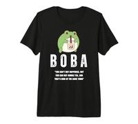 Linda Rana Bebiendo té de Burbujas Kawaii Boba Milk Tea Lovers Camiseta Premium