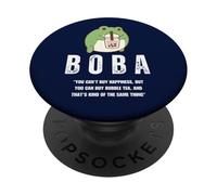 Linda Rana Bebiendo té de Burbujas Kawaii Boba Milk Tea Lovers PopSockets PopGrip Adhesivo
