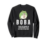 Linda Rana Bebiendo té de Burbujas Kawaii Boba Milk Tea Lovers Sudadera