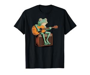 Linda Rana con Guitarra, Divertido músico Anfibio Folk Indie Camiseta