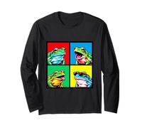 Linda Rana para niños, Hombres, Mujeres, niñas, Arte, Divertidas Cosas de Meme Manga Larga