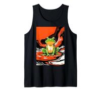 Linda Rana Verde Estética Camiseta sin Mangas