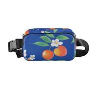 Linda riñonera con diseño de cereza, color azul real, para hombres y mujeres, resistente al agua, con correa ajustable para ciclismo, senderismo, gimnasio, Fruta azul real, 1 size