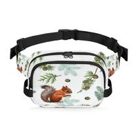 Linda riñonera de ardilla de invierno para mujeres, hombres, niñas, niños, niñas, niños, divertida riñonera de ardilla, para correr, deportes, senderismo, bolsa de cinturón, color, XL, Organizador de