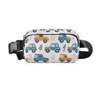 Linda riñonera de Little Cars para mujeres y hombres, riñonera cruzada con correa ajustable para viajes, entrenamiento, senderismo, multicolor, Talla única