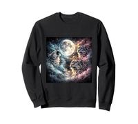 Linda Ropa De Leopardo De Nieve Mamá Papá Divertido 3 Howling Moon Meme Sudadera
