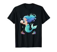 Linda Sirena submarina con Arrecife de Coral Perla Camiseta