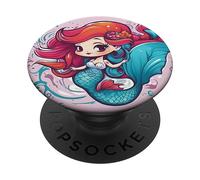 Linda sirenita. PopSockets PopGrip Adhesivo