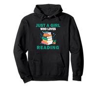 Linda, solo una chica a la que le encanta leer libros, mujeres y niñas Sudadera con Capucha