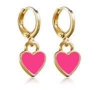 Linda sonrisa de la sonrisa CARDE HEART Cartílago Drop de caída Pequeño aro de Huggie Pendientes Minimalista Huerto Dreamper Trendy Y2K Jewelry Regalos para mujeres Niñas