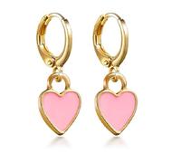 Linda sonrisa de la sonrisa CARDE HEART Cartílago Drop de caída Pequeño aro de Huggie Pendientes Minimalista Huerto Dreamper Trendy Y2K Jewelry Regalos para mujeres Niñas