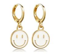 Linda sonrisa de la sonrisa CARDE HEART Cartílago Drop de caída Pequeño aro de Huggie Pendientes Minimalista Huerto Dreamper Trendy Y2K Jewelry Regalos para mujeres Niñas