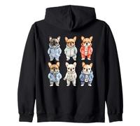 Linda sudadera con capucha con diseño de pata de bulldog francés Sudadera con Capucha