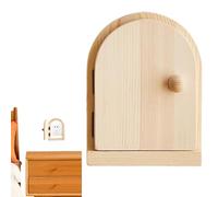 Linda Tapa de Enchufe con Puerta - Placa Protectora para Puerta de de Madera Maciza | Protectora autoadhesiva con Botones, decoración para habitación de los niños, protección para niños y