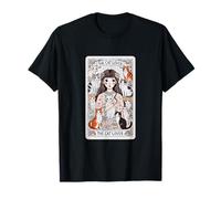 Linda Tarjeta del Tarot Cat Lady, el Amante de los Gatos Camiseta