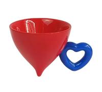 Linda taza de café | Taza de cerámica de 120 ml con mango en forma de corazón, pequeñas tazas de café tazas originales, para mujeres, niñas, cumpleaños, día de San Valentín, decoración, hogar, oficina