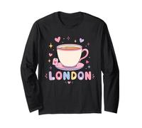 Linda Taza de té Londres Reino Unido Inglaterra Recuerdo de Viaje Manga Larga