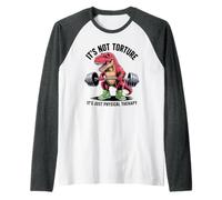Linda Terapia FÍSICA No Tortura PT PTA T-Rex Camiseta Manga Raglan