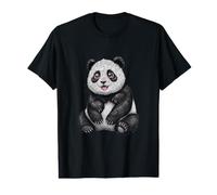 Linda tipografía Pandabear Lista de Alimentos AI Art Camiseta gráfica económica