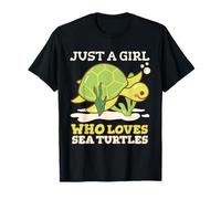 Linda Tortuga Marina Solo una Chica Que ama a Las Tortugas Marinas Camiseta