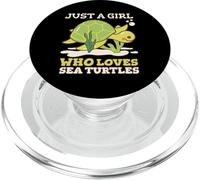 Linda Tortuga Marina Solo una Chica Que ama a Las Tortugas Marinas PopSockets PopGrip para MagSafe