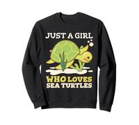 Linda Tortuga Marina Solo una Chica Que ama a Las Tortugas Marinas Sudadera