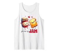 Linda Tostada de Mermelada Pareja de San Valentín Camiseta sin Mangas
