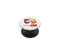 Linda Tostada de Mermelada Pareja de San Valentín PopSockets PopGrip Adhesivo