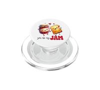 Linda Tostada de Mermelada Pareja de San Valentín PopSockets PopGrip para MagSafe