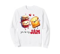 Linda Tostada de Mermelada Pareja de San Valentín Sudadera