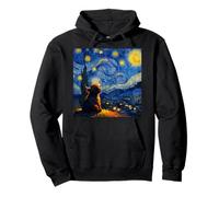 Linda Vaca bebé de Las Tierras Altas gráfico Van Gogh Estilo Noche Estrellada Sudadera con Capucha