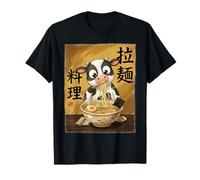 Linda Vaca Comiendo Fideos Ramen Divertidas Vacas Kawaii Camiseta