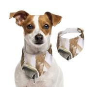 Linda Vaca de Acuarela,Pañuelos de algodón para Perros, Bufandas Ajustables para Mascotas,L