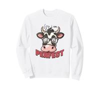 Linda Vaca de Dibujos Animados con Gafas Sudadera