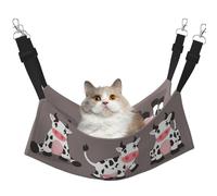 Linda Vaca de Dibujos Animados Impresa,Hamaca Colgante para Gatos, Suave, de Doble Cara, para Perros pequeños y Mascotas.,L